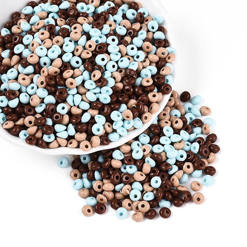 Perles Acryliques Opaques en Goutte, Cyan, 5x5x3mm, Trou: 1.5mm — Perles à bijoux