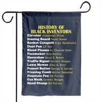Drapeau de jardin Histoire des inventeurs noirs pour le Mois de l'Histoire des Noirs — Drapeaux décoratifs