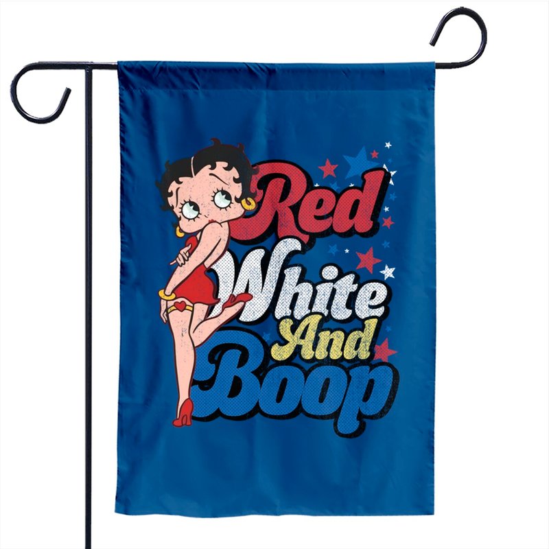 Drapeau de jardin Betty Boop Red White And Boop — Drapeaux décoratifs