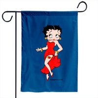Drapeau de jardin Betty Boop Robe Rouge - Impression Double-Face