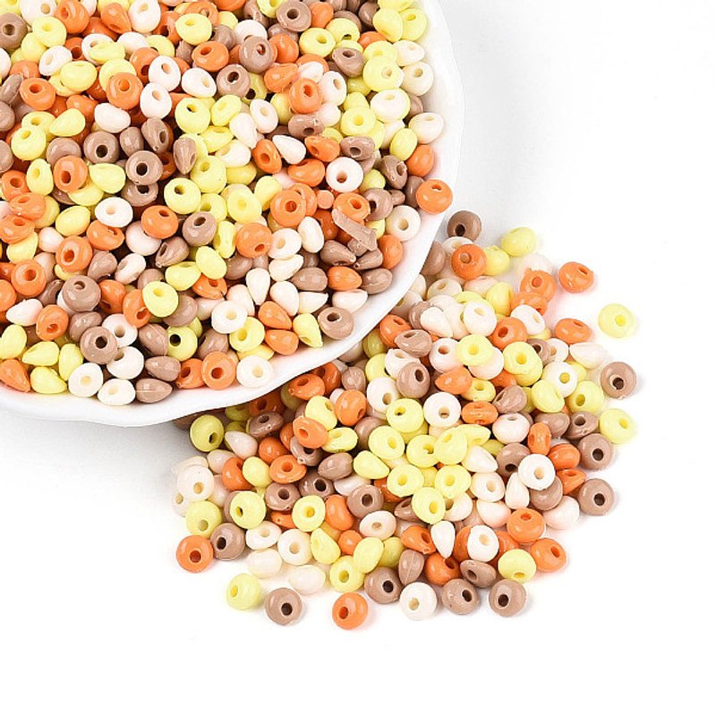 Opaque Yellow Acrylic Teardrop Beads, 5x5x3mm, 11630pcs/500g — Jewelry Beads