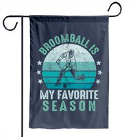Le Broomball Est Ma Saison Préférée Drapeau de Jardin Sport d'Hiver — Drapeaux décoratifs