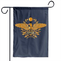 Spqr Garden Flag Roman Empire Gold Eagle Vintage — Decorative Flags