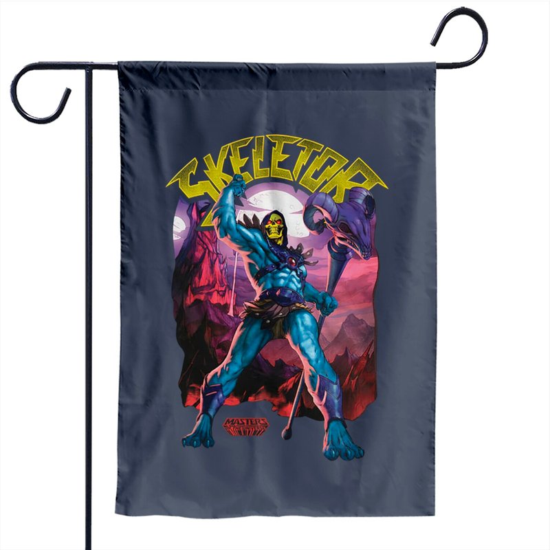 Men's Skeletor Face Garden Flag - Double-Sided Print