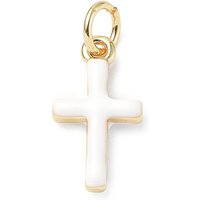 18K Gold Plated Eco-Friendly Brass Enamel Cross Charm Pendant