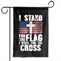 Drapeau de Jardin I Stand For The Flag And Kneel For The Cross — Drapeaux décoratifs