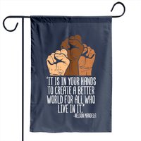Votre main crée un monde meilleur Drapeau de jardin Black Lives Matter — Drapeaux décoratifs