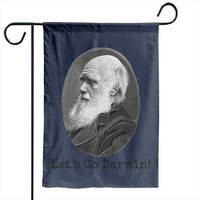 Lets Go Darwin - Drapeau de Jardin Charles Darwin — Drapeaux décoratifs