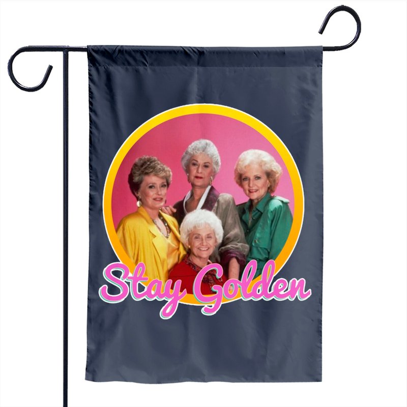 Stay Golden Garden Flag for Navy Theme — Decorative Flags