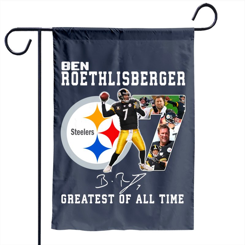 Drapeau de jardin Ben Roethlisberger - Le Plus Grand de Tous les Temps