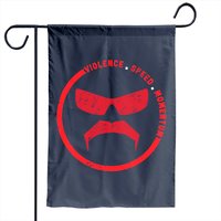 Dr Disrespect Violence Speed Momentum Garden Flag with Mustache Logo — Decorative Flags