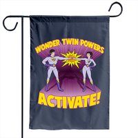 Drapeau de jardin Wonder Twins - Impression recto-verso — Drapeaux décoratifs