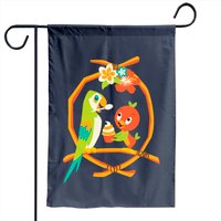 Drapeau de jardin Orange Bird Sunshine Tree Terrace — Drapeaux décoratifs