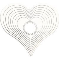 Charms/Links en Acier Inoxydable Heart 201, Métal Gravé