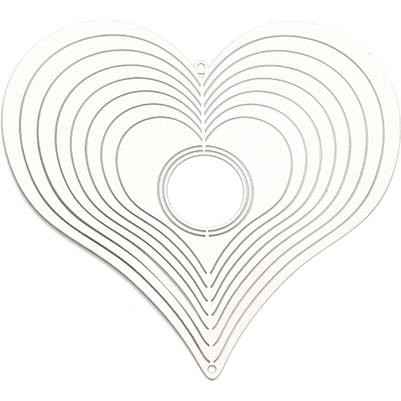 Charms/Links en Acier Inoxydable Heart 201, Métal Gravé — Accessoires pour bijoux