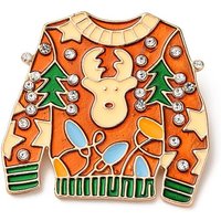 Broches Émaillées de Noël avec Rhinestones pour Vêtements