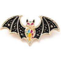 Bat Enamel Pins Alloy Brooches for Clothes Colorful 41.5x21.5mm — Brooches