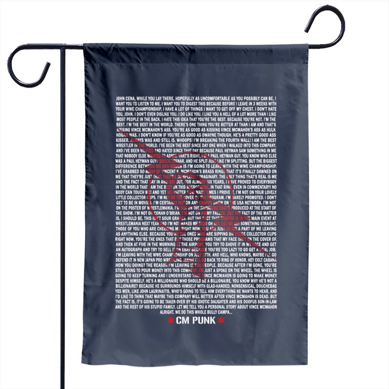 Pipebomb_v2.0 - Cm Punk - Drapeau de Jardin Recto-Verso
