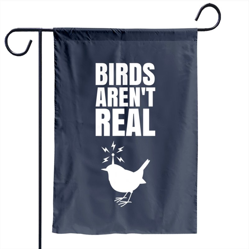 Drapeau de jardin "Les oiseaux ne sont pas réels" - Conspiration mème — Drapeaux décoratifs