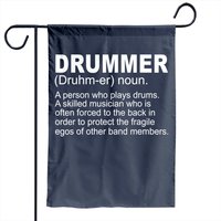Drapeau de Jardin Drummer - Impression Recto-Verso pour Usage Extérieur — Drapeaux décoratifs