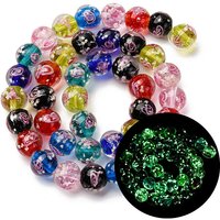 Brins de Perles Lampwork en Sable Glod Faits à la Main, Couleur Mixte