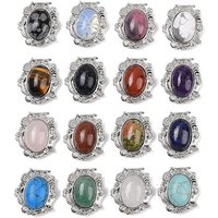 Natural & Synthetic Gemstone Oval Multi-Strand Links with Brass — Jewelry Findings