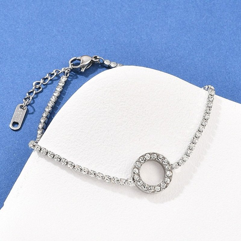 304 Stainless Steel Cup Chains Bracelet for Women, Flat Round — Bracelet Women