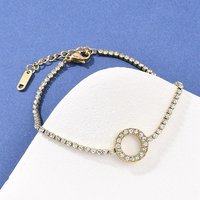 Bracelet en Chaîne à Coupelles en Acier Inoxydable 304 pour Femmes, Plaqué Or 18K