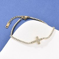Bracelet en Chaîne de Cup en Acier Inoxydable 304 pour Femmes, Design Croix