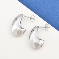 Boucles d'oreilles pendantes en acier inoxydable 304, couleur acier inoxydable — Bijoux fantaisie