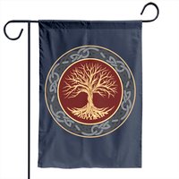 Tree Of Life Viking Celtic Nordic Design Garden Flag — Decorative Flags