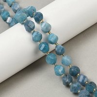 Brins de Perles en Jade Naturel Teinté avec Perles de Semence, Bleu Cadet — Perles à bijoux