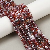 Brins de perles d'agate craquelée naturelle, teintées Rondelle, 8x5mm — Perles à bijoux