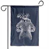Mushroom Shaman Man 11000 Year Old Tassili Cave Art Garden Flag — Decorative Flags