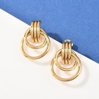Boucles d'oreilles à clou en acier inoxydable 304, plaquées or 18K — Bijoux fantaisie