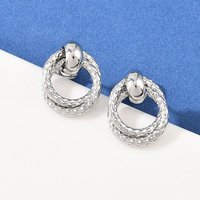 Boucles d'oreilles clou en acier inoxydable 304 avec texture — Bijoux fantaisie
