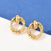 Boucles d'oreilles clous en acier inoxydable 304, plaqué or 18K — Bijoux fantaisie