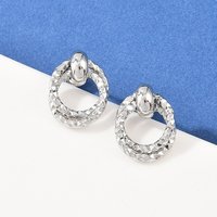 Boucles d'oreilles clous en acier inoxydable 304 avec texture — Bijoux fantaisie