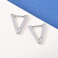 304 Stainless Steel Triangle Hoop Earrings - 17x16x3mm — Hoop Earrings