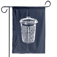 Fun Trash Can Garden Flag for Garbage Day