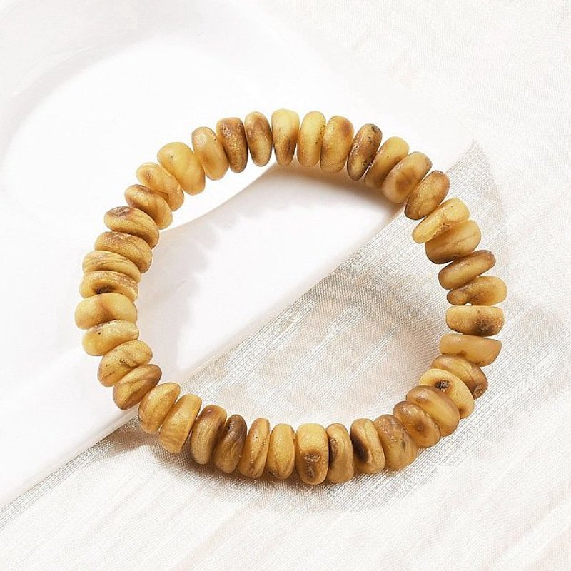 Bracelet Élastique en Ambre Naturel pour Hommes et Femmes — Bracelet Femme