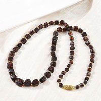 Collier en Ambre Naturel à Perles Graduées avec Fermoir en Laiton — Collier pendentif
