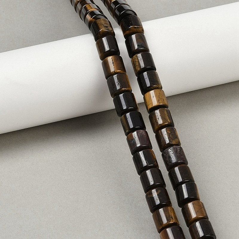 Natural Tiger Eye Beads Strands, Column, 9-10mm, 1mm Hole — Jewelry Beads