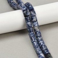 Natural Blue Spot Jasper Beads Strands, Column, 9-10mm, 1mm Hole — Jewelry Beads