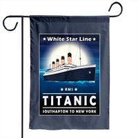 Drapeau de jardin vintage Titanic Voyage 1912 — Drapeaux décoratifs