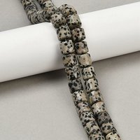 Natural Dalmatian Jasper Beads Strands, Column, 9-10mm, 1mm Hole — Jewelry Beads