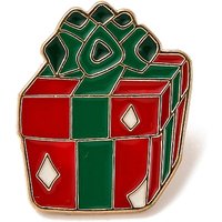 Christmas Enamel Pins with Alloy Lapel Pin Backs in Gift Box — Brooches