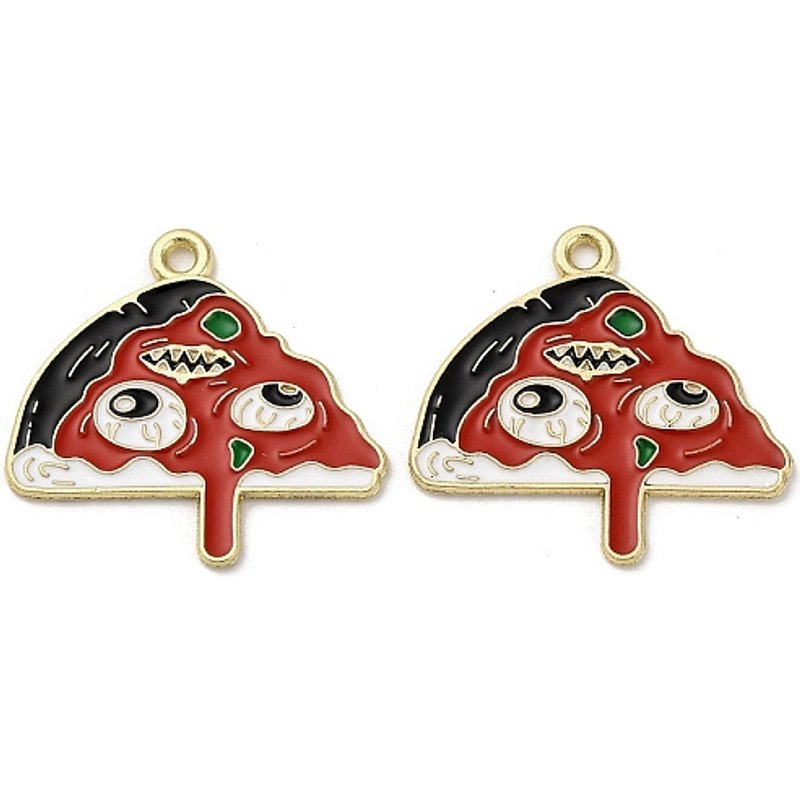 Pendentif en Émail Halloween en Alliage Doré, 23.5x25mm — Breloques et pendentifs