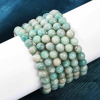 Bracelet Élastique en Perles d'Amazonite Naturelle pour Hommes et Femmes