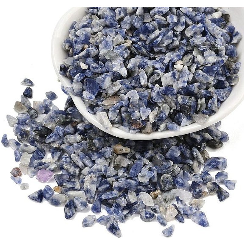 Perles de Jaspe Bleu Tacheté Sans Trou, Chip, 3.5-9.5x2.5-5mm — Perles à bijoux